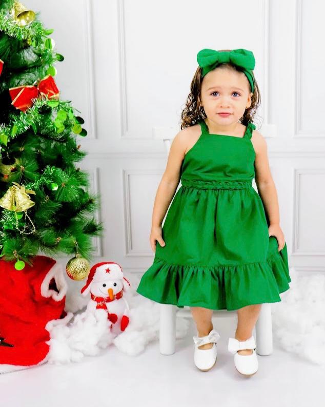 Vestido fashion na cor verde